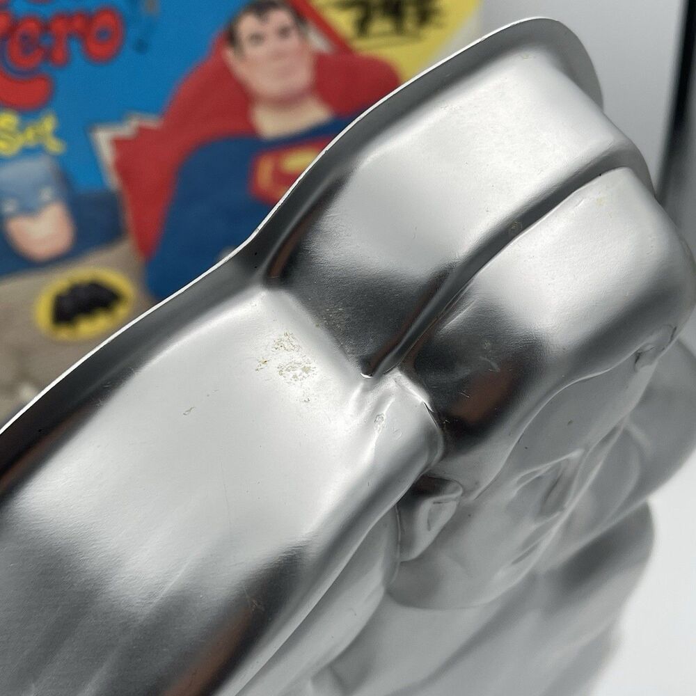 Wilton Batman Superman Super Hero Cake Pan Set Vintage 1977 With Box - Complete - Picture 5 of 16